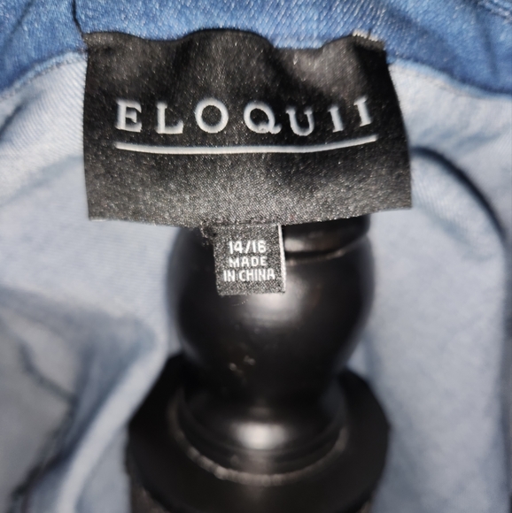 ELOQUII denim motto jacket - Picture 7 of 7